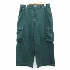 W34/古着 エアロポステール カーゴ パンツ メンズ 00s コットン 濃緑 グリーン spe 25sep06 中古 ボトムス ロングのサムネイル