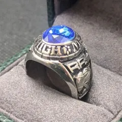 JOSTENS ジャスティンズ リング シルバー 青 指輪 アクセサリー 小物 JOSTENS ジャスティンズ リング シルバー 青 指輪 アクセサリー 小物