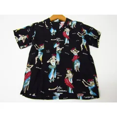 アロハブロッサム　80 アロハシャツ　キッズ　2枚セット HULA GIRL SHORT SLEEVE BLACK – Alohablossom