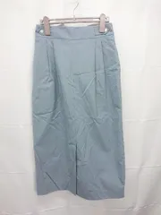 ◇ Θ グリーンレーベル UNITED ARROWS ウール混 ロング タイト スカート サイズ36 ライトブルー系 レディース E  【1507100012623】