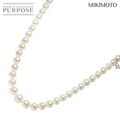 ミキモト MIKIMOTO アコヤ真珠 7.0-6.5mm ネックレス 42cm SV シルバー パール Akoya Pearl Necklace 90293225
