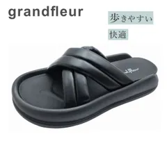 grandfleur グランドフルール レディース ミュール MTS 101 ブラック サンダル パデット 履きやすい 脱げにくい 厚底 靴のサムネイル
