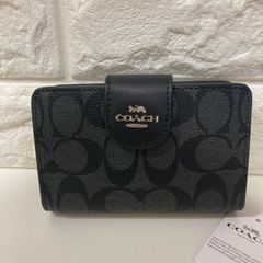 新品】COACH 長二つ折り財布 ハーフトーンフローラルプリント 水彩 花