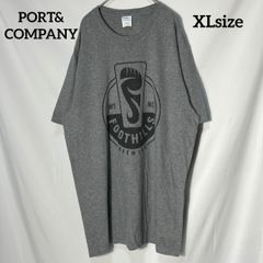 【PORT&COMPANY】ノースカロライナ州 ダウンタウン ブリューパブ　FOOTHILLS BREWING プリントロゴ　オーバーサイズ　半袖Tシャツ　グレー　XL US古着