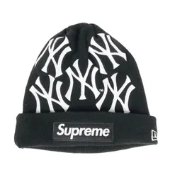 Supreme シュプリーム ビーニー / 21AW NEW ERA New York Yankees MLB ボックスロゴ ニットビーニー (Box Logo Beanie) / ネイビー 紺 / コラボ ニットキャップ 帽子【メンズ】【中古】