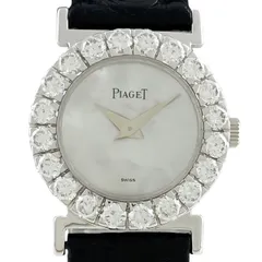 ピアジェ PIAGET ダイヤベゼル シェル 8286 腕時計 WG ダイヤモンド レザー クォーツ レディース 【中古】のサムネイル