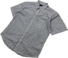 KENT ☆ ピマコットン 半袖 ストライプ ボタンダウン シャツ ブルー ホワイト 3L 春夏 ビジネス カジュアル アメトラ 定番 ケント■BF240