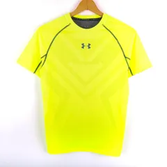 アンダーアーマー 半袖Ｔシャツ トップス メッシュ ストレッチ スポーツウエア メンズ LGサイズ イエロー UNDER ARMOUR 【中古】