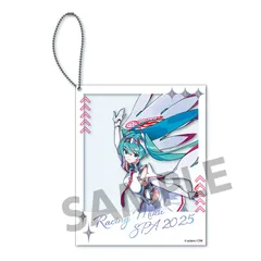 【新品】レーシングミク SPA 2025 キービジュアル2 Ver. ポラロイド風アクリルキーホルダー【正規品】