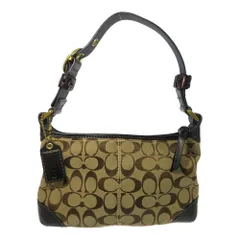 COACH コーチ シグネチャー ホーボー・ワンショルダーバッグ ハンドバッグ/11430/ベージュ×ブラック【オールシーズン】【♀】【B】【レディース】★■582483【中古】