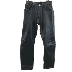 ジョンブル　レザーパンツ　牛皮　JHON BULL 34サイズ　牛革　本革 Johnbull ジョンブル レザーショートパンツ ブラック 牛革 本革