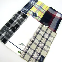 ポロラルフローレン/アクアスキュータム/ラコステ他 タオルハンカチ 7点セット 未使用 ブランド まとめて 大量 メンズ