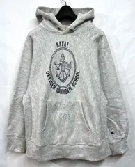 希少 80s  Champion｜チャンピオン  NAVAL OFFICER CANDIDATE SCHOOL リバースウィーブパーカー  USA製 トリコタグ 染み込みプリント