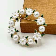 BC068 ブローチ コサージュ 花 フラワー おしゃれ サークル フォーマル