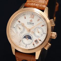 LOBOR 自動巻き腕時計 Vogue Delaunay Brown K - メルカリ