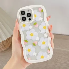 【人気商品】耐衝撃 スマホケース 軽量 ワイヤレス充電対応 薄型 ストラップホール付き 透明 アイフォン 可愛い 11 韓国 ケース おしゃれ 6.1インチ TPUカバー 対応 クリア - 11ケース ホワイトフレーム iPhone & QLTYPRI 花柄