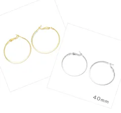 ピアス フープピアス 大きめ 40㎜ レディース ゴールド シルバー