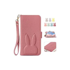 MAGICASE 適応 iPhone15 ケース 手帳型 アイフォン 15 スマホケース あいふぉん15 手帳カバー アイフォン15保護ケース おしゃれ シンプル マグネット式 ウサギ カード収納 電話ケース 可愛い 財布型 兎 人気 携帯カバー レディー 1