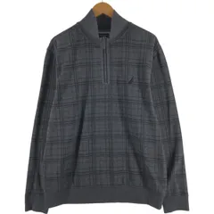 古着 ノーティカ NAUTICA チェック柄 ハーフジップスウェットシャツ トレーナー メンズXL相当/eaa507676