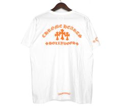 クロムハーツ CHROME HEARTS 【 Orange Cemetery Cross Tee 】 オレンジ セメタリー クロス プリント 半袖 Tシャツ　40313