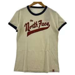 美品 THE NORTH FACE ザ・ノースフェイス タグ付き プリント半袖Ｔシャツ sizeM/アイボリー