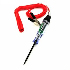 新品 LONG-MOUNTAINS 車用 デジタル 検電テスター 回路電圧テスター 3V - 36V 電圧テスター LCDオートテスター 診断ツール 自動車用 (バネ/線(レッド))