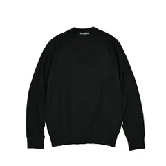 DOLCE & GABBANA ドルチェ&ガッバーナ / ニットセーター Vネック ハイゲージ 春秋冬 ヴァージンウール100% ブラック 416041のサムネイル