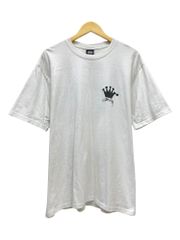 STUSSY (ステューシー) クラウンロゴ バックプリント 半袖 Tシャツ L ホワイト メンズ/036のサムネイル