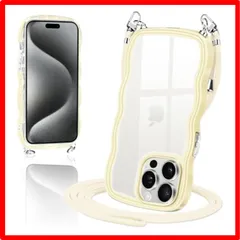 【匿名配送】 iPhone15 Pro_イエロー iPhone15 Pro ケース ショルダー クリア カバー iphone15プロ スマホケース 創意 個性 