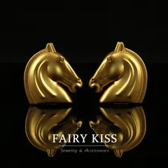 イヤリング セット フレンチ レトロ 銅メッキ マット 馬の頭 シンプル 高級感 個性デザイン 合わせやすい アクセサリーYUA084