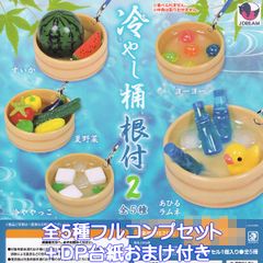 冷やし桶根付2 Jドリーム 【全5種フルコンプセット+DP台紙おまけ付き】 Cooling bucket netsuke 夏アイテム グッズ フィギュア ミニチュア ガチャガチャ カプセルトイ【即納 在庫品】【数量限定】【フルコンプリート】のサムネイル