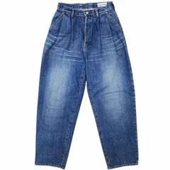 ホリデイ holiday 近年 2TUCK DENIM PANTS デニムパンツ ジーンズ テーパード ヴィンテージ加工 12ozセルビッジデニム ハイウエスト 23202120 1 インディゴ 0601