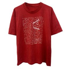 半袖 プリントTシャツ L～ レッド プルオーバー バックプリント 90's 90年代 シングルステッチ カットソー 古着卸 アメリカ仕入 a706-6107