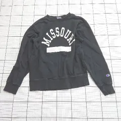 ◇ ⊇ Champion チャンピオン プリント 長袖 プリントトレーナー サイズM ブラック系 レディース E  【1508250015205】