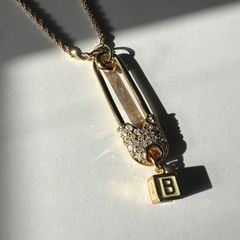 SWAROVSKI スワロフスキー ネックレス ゴールド ダイヤ 安全ピン