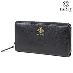 GUCCI アニマリエ レザー ジップアラウンドウォレット 523667