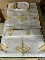 狩衣　冬　テトロン二丁　白/金茶　左右紐　新品