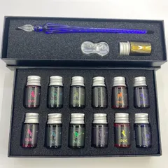新品 ガラスペン 万年筆 ペンセット and 12色インクセッ スペシャルセット