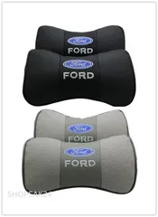 新品 フォード Ford ロゴ刺繍 本革 レザー 自動車 2個セット ネックパッド 頚椎サポート 首枕 汎用品 4色は選択できます  モンデオ  TIERRA RS  mustang ST RACING   SHELBY675のサムネイル