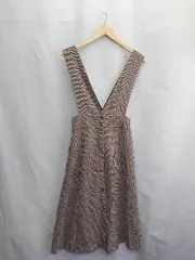 ◇ ⊇ ZARA 千鳥柄 ロング丈 ワンピース サイズS ホワイト ベージュ イエロー系 レディース E  【1409100002034】