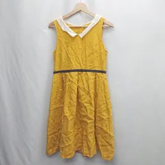 ◇ Θ anatelier アナトリエ 配色 ノースリーブ 膝丈 ワンピース サイズ38 オレンジ系 レディース E  【1505220008175】