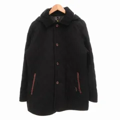 ラベンハム LAVENHAM タケオキクチ 別注 キルティングジャケット フーデット 中綿 衿コーデュロイ 切替 40 L 黒 ブラック /GVのサムネイル
