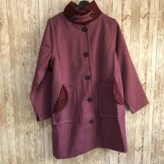 タ　PCD　pierre cardin（ピエール・カルダン）　チェンジング衿のモダン配色 2WAY コート　モーブピンク　Lのサムネイル