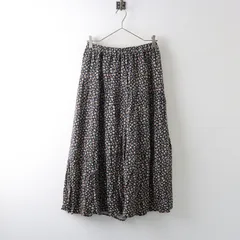 サマンサモスモス Samansa Mos2 SM2 花柄アシメティアードスカート F/ブラック フラワー ボトムス ロング【2400014039337】