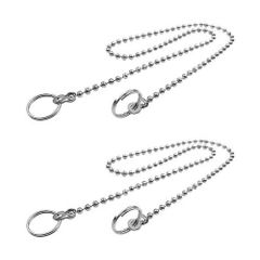 【新着商品】栓 バス チェーン 304ステンレス製 玉クサリ 二重リンク ゴム栓用クサリ 補修パーツ ユニットバス 玉径4.5mm お風呂 全長74cm 洗面台 キッチン バス栓用くさり (2)