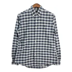RALPH LAUREN ラルフローレン ボタンダウン 長袖シャツ タータンチェック ブルー (メンズ M) 中古 古着 R7331