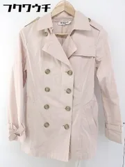 ◇ ◎ NATURAL BEAUTY BASIC ウエストベルト付き 長袖 トレンチ コート サイズM ピンク系 レディース 【中古】 【1105250012779】
