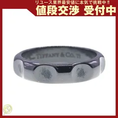 ティファニーブラックチタンリング　17.5号　無傷未使用に近い ティファニーブラックチタンリング 17.5号 無傷未使用に近い