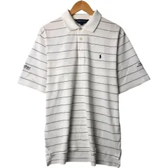古着 ラルフローレン Ralph Lauren POLO GOLF ポロゴルフ 半袖 ボーダー ポロシャツ メンズM相当/eaa562463