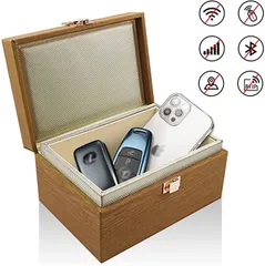 JXE JXO リレーアタック リレーアタック防止用スマートキーケース ボックス 木目調( 木の色)のサムネイル